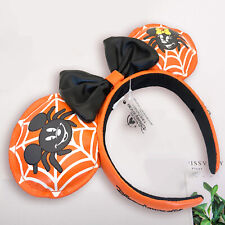 US Disney Parks 2023 Headband Halloween Ears Loungefly Mickey and Minnie Spider picture