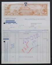1957 MERCUREY VIARD CHATEAU DU CLOS L EVEQUE Illustrated Invoice 91 picture