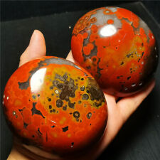 RARE 1 pair 757g Natural Warring States Red Agate Crystal Healing  WYY1397 picture