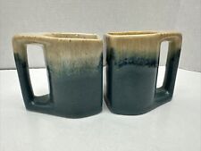 VTG Rodolfo Padilla Drip Glaze Stacking Stoneware Coffee Mugs Mexican Pottery 2 picture