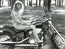 Ba Photograph Ugly Woman Posing On Honda Shadow VLX Motorcycle 8x10 Artistic     picture