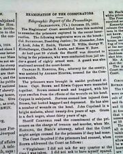 JOHN BROWN Harpers Ferry WV Raid Slaves Insurrection Invasion 1859 DC Newspaper picture
