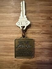 Vintage Hilton Plaza Hotel ST. LOUIS MO. Room Key & Brass Fob Old Logo #510 picture