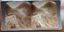 MT. ABRAM COLORADO. STAGE ROAD BETWEEN OURAY & RED MOUNTAIN. STEREOVIEW.WAGON. picture