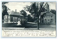 1905 Public Library, Baptist Church Meredith, New Hampshire NH Posted Postcard picture
