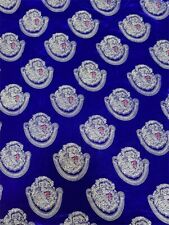 2.5 yards Royal Blue Velvet Isiqgu George wrapper .Traditional Isiagu Fabric picture