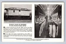 VINTAGE SEVENTY YEARS OF PROGRESS IN THE RAILWAY POST OFFICE POSTCARD BS picture