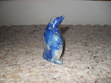 Vintage Carved Stone Penguin Figurine Lapis Lazuli Sodalite ? Blue Gray picture