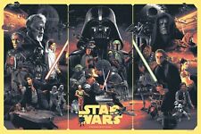 Star Wars The Original Trilogy Poster 17X11 Darth Vader Boba Fett Skywalker 🍿 picture