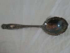 Antique H&T MFG Co Silverplate Lg Serving Tablespoon Flatware Silverware Ornate picture