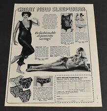 1971 Print Ad Sexy Sleepwear Lingerie Bra Panties Bikini Blonde Lady Beauty art picture