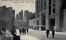 VINTAGE POSTCARD 1934 ROCKEFELLER PLAZA & ENTRANCE TO R.C.A. BUILDING NEW YORK picture