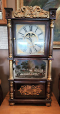 Clock Birge Mallory & Co c1830 Triple Decker Weights Driven Clock 8-Day picture