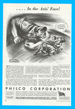 PHILCO electronic war production increase 1943 allied offensive PRINT AD WWII picture