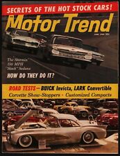 JUNE 1960 MOTOR TREND MAGAZINE STOCK CARS, CORVETTE SHOW, BUICK INVICTA, LARK picture