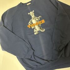 Vtg Disney Store Tigger Sweatshirt Blue Sz M/L 90s Faded Winnie the Pooh picture