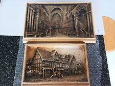Vtg IVOREX 3d Pair SHAKESPEARE'S House Stratford & Choir Chester Cathedral picture