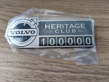 Genuine Volvo High Mileage Club Badge  100,000 Mile Heritage BRAND NEW 100K picture