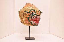 Thai Khon Mask Hanuman Gold vintage Paper Mache Helmet Mask Thailand picture