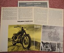 1969 Triumph Tiger 650 4pg Motorcycle Test Article picture