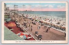 Sun Deck Marlborough Blenheim Atlantic City New Jersey Vintage Linen Postcard picture