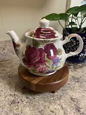 Vintage Sadler Windsor England Large Teapot  Porcelain Rose Pattern picture