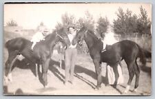 Postcard RPPC Horses 2 Colts shown by Family Owners c1910 A18 picture