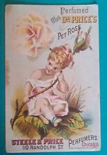 Vintage Victorian ,Trade Card Steele & Price Perfumers, Chicago, Sleeved picture