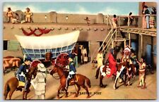 Vintage Postcard - Bent's Fort - Trading Post - Diorama - Denver CO picture