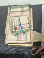 Antique Linen  Tablecloth 6 Napkins Czechoslovakia Original Box Labels VTG New picture