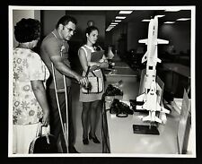 1971 NASA Hunstville Space Center Apollo 15 Shuttle Model Young Woman VTG Photo picture