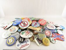 HUGE Lot of 90 Buttons Pins 80's 90's Vintage Style Funny Miscellaneous picture