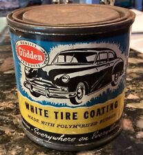 Vintage Glidden White Tire coating Can picture