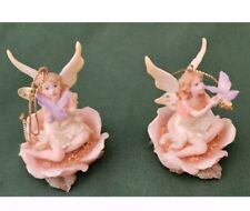 Lot 2 Hanging Fairies Sitting On Flower picture
