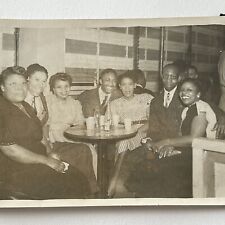Vintage Snapshot Photograph Black African American Man Woman Social Club Outing picture
