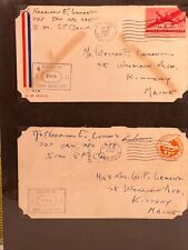 1942 Army Examined Used Envelopes with stamps of values.  See Photos (4) picture