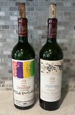 Chateau Mouton Rothschild 2001 And 2005 Wine Bottles EMPTY picture