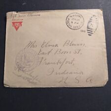 Censered WW1 Soldier's Letter Cover From 1918..  YMCA Contributed Stationary.. picture