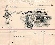 1896 Billhead - Goodhart Hartman Distillers, Chicago, IL for Canadian Whiskey picture