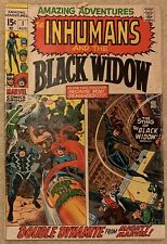 AMAZING ADVENTURES #1 MARVEL COMICS, INHUMANS & BLACK WIDOW 1970 Kirby Buscema picture