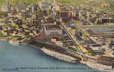 c1940 Aerial View Waterfront Dock Area Downtown Buffalo NY P461 picture