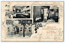 1905 Greetings from Hohenzollern Restaurant Friedenau Berlin Germany Postcard picture
