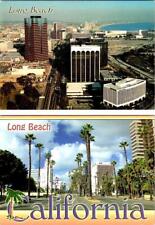 2~4X6 Postcards Long Beach, CA California BIRD'S EYE VIEW~OCEAN AVE STREET SCENE picture