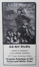 1946 Ad AD-ART STUDIO Anchorage Alaska Harvey + Henne Goodale F Street Paintings picture