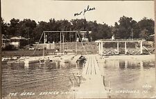 Wauconda Illinois Bangs Lake Spencer Highlands Beach RPPC Real Photo Postcard picture