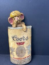 Vintage Handmade Coors Banquet Beer Hanging Wall Plaque With Mouse picture
