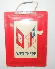 WWI Unique Son in Service OVER THERE Flag Cardboard Hanger Home Front picture