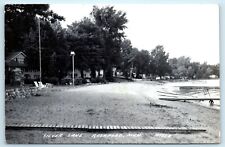 POSTCARD RPPC Silver Lake Rockford Michigan 1952 Resort Camp Cottages Docks  picture