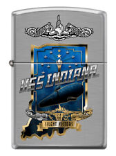 USS Indiana  (SSN-789)  Sub Zippo MIB  Brushed Chrome  picture