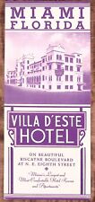 1930s MIAMI FL VILLA D'ESTE HOTEL 8th STREET BISCAYNE BOULEVARD BROCHURE Z3392 picture